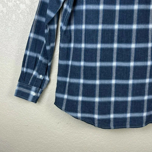 Lucky Brand Button Up Shirt Men's Sz L Classic Fit Worn Washed Long Sleeve Blue - Picture 8 of 9